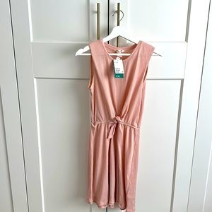 H&M HM girls dusty pink drew new NWT 14Y XL tie front sleeveless